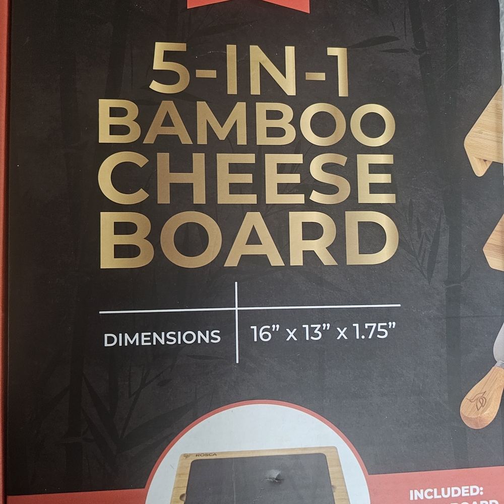 5-in-1 Bamboo Cheese Board